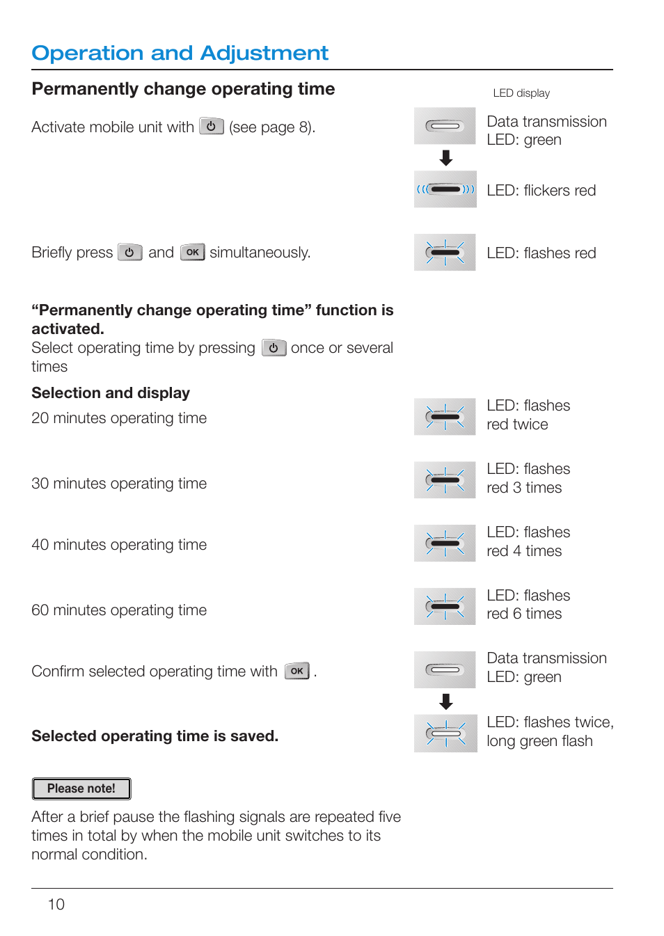 Operation and adjustment | Eberspacher EasyStart R User Manual | Page 10 / 16