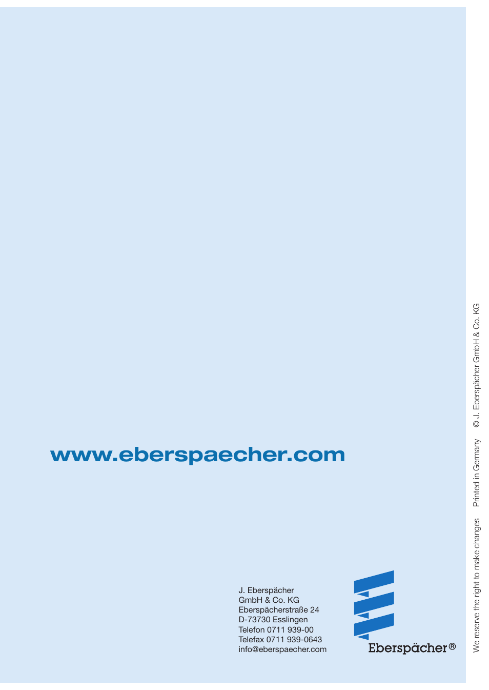 Eberspacher EasyStart R User Manual | Page 16 / 16