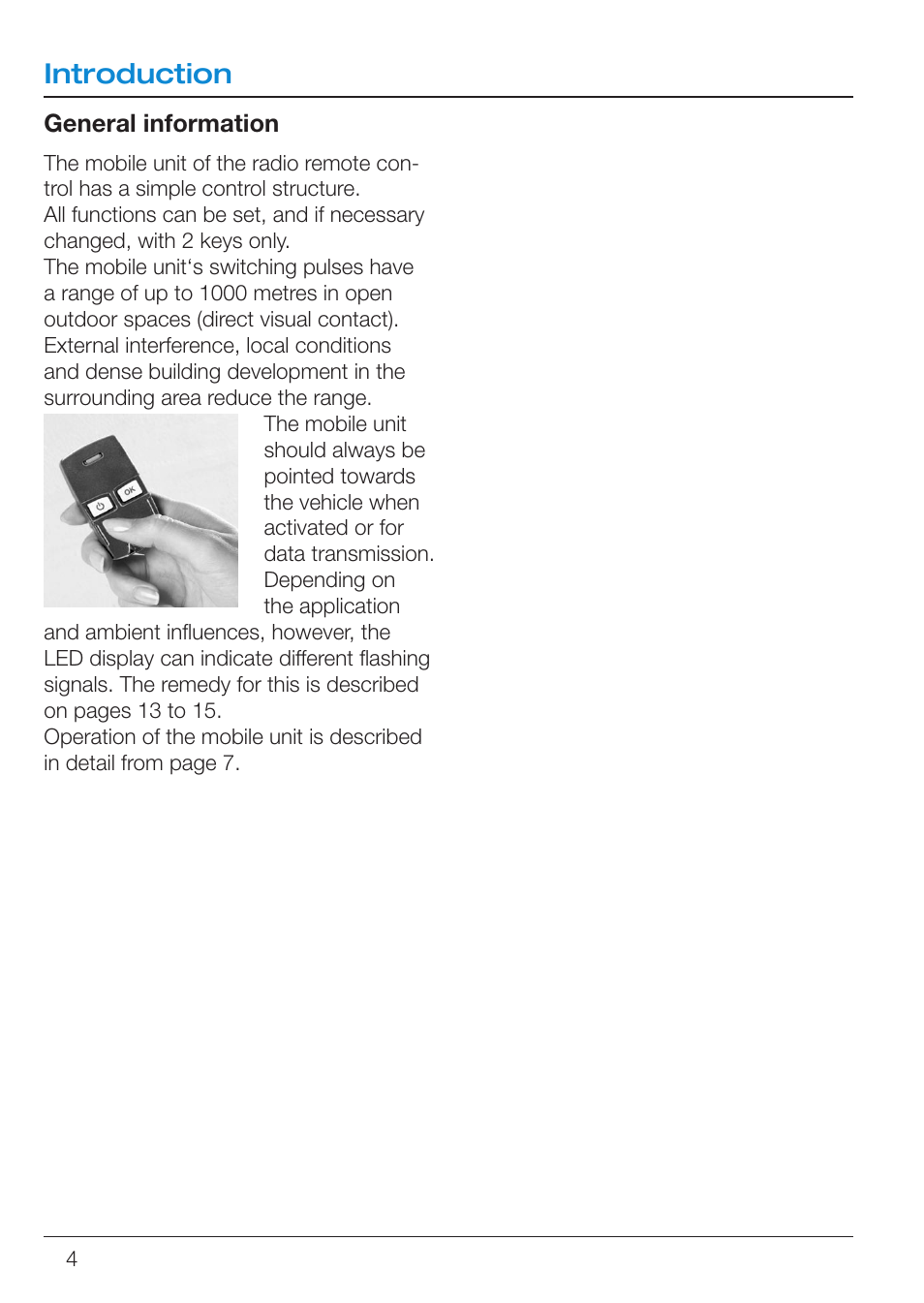Introduction | Eberspacher EasyStart R User Manual | Page 4 / 16