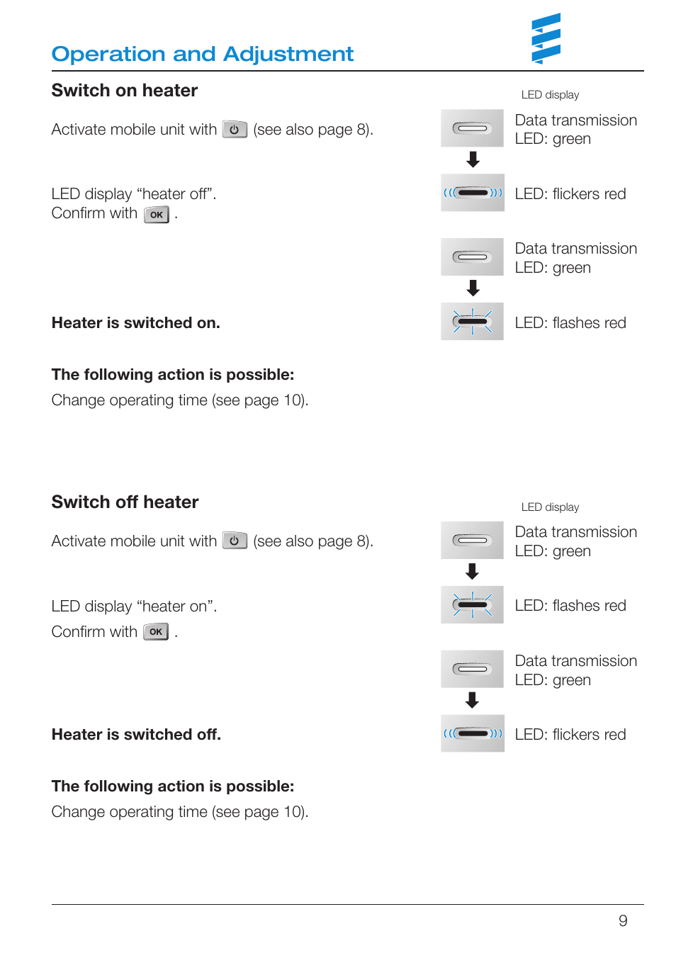 Operation and adjustment | Eberspacher EasyStart R User Manual | Page 9 / 16