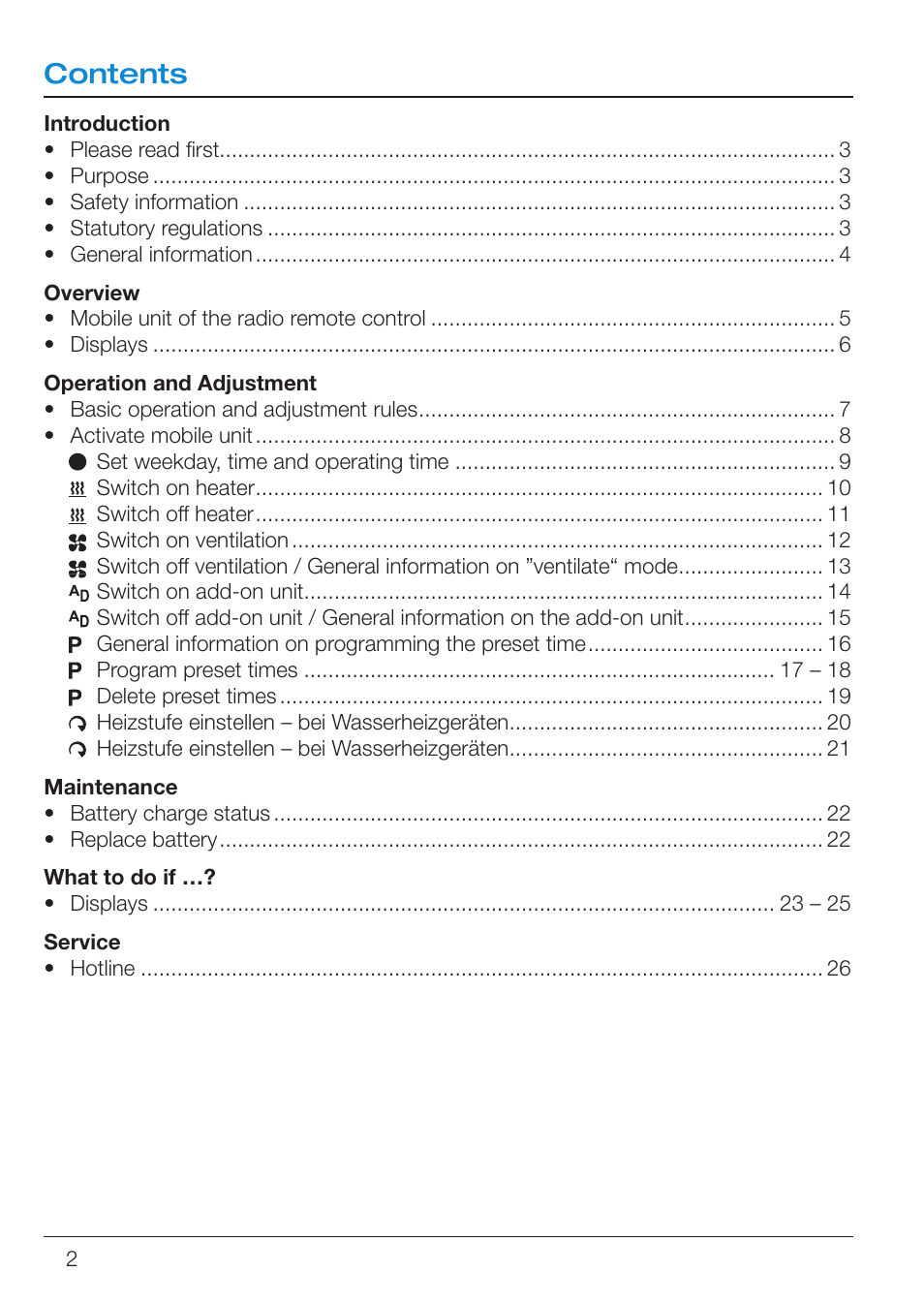 Eberspacher EasyStart R User Manual | Page 2 / 28