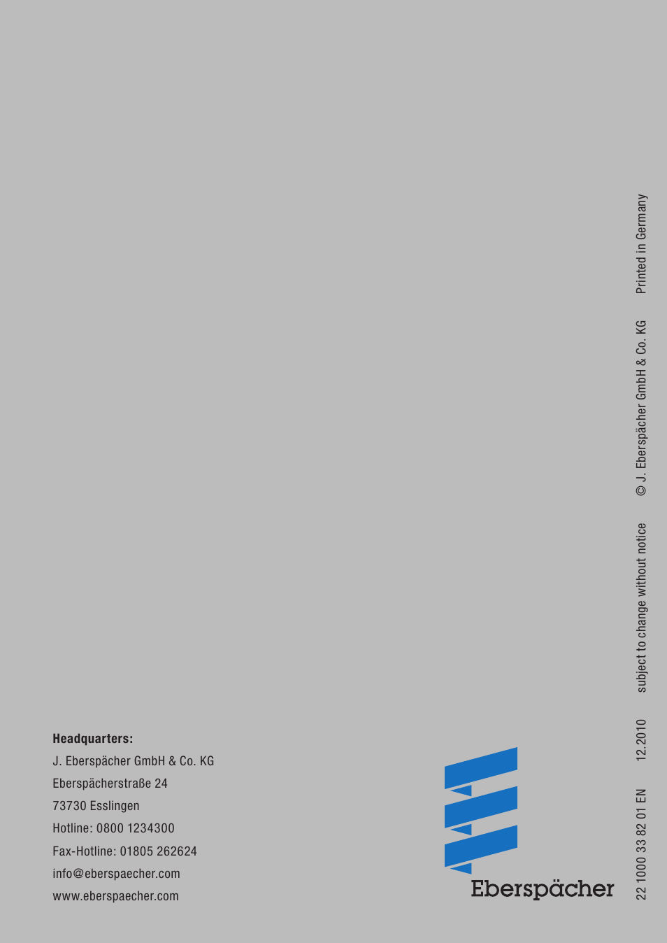 Eberspacher Calltronic User Manual | Page 14 / 14