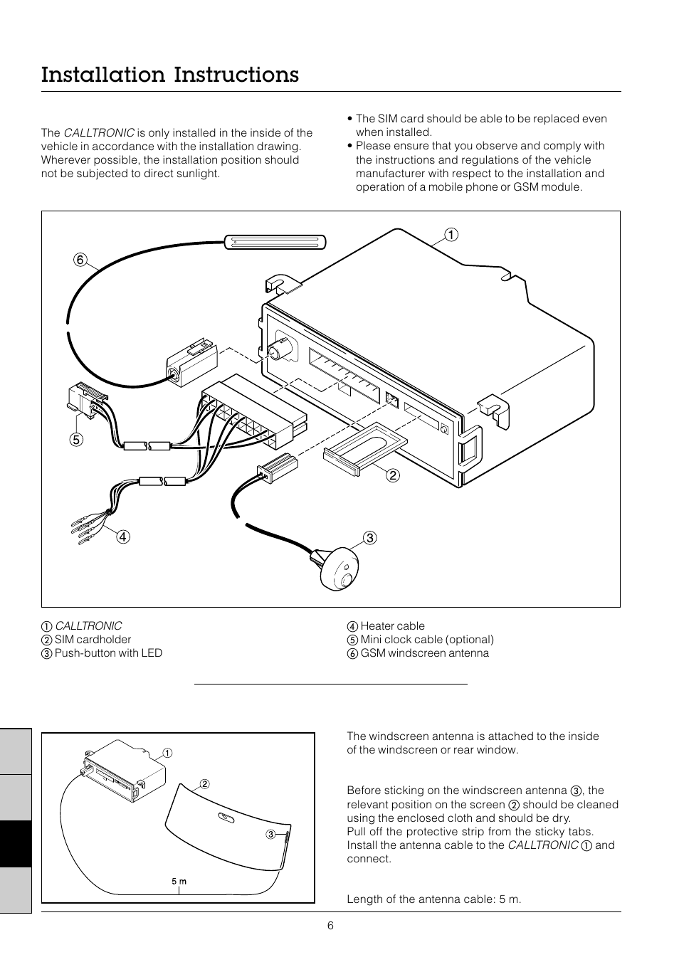 Installation instructions, Ds gb f | Eberspacher Calltronic 01 User Manual | Page 6 / 20