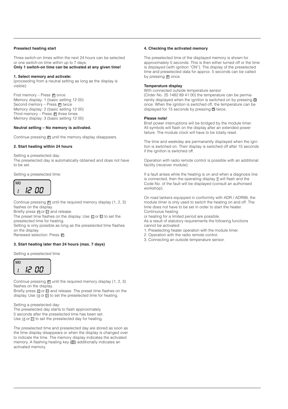 Eberspacher Module Timer User Manual | Page 2 / 2