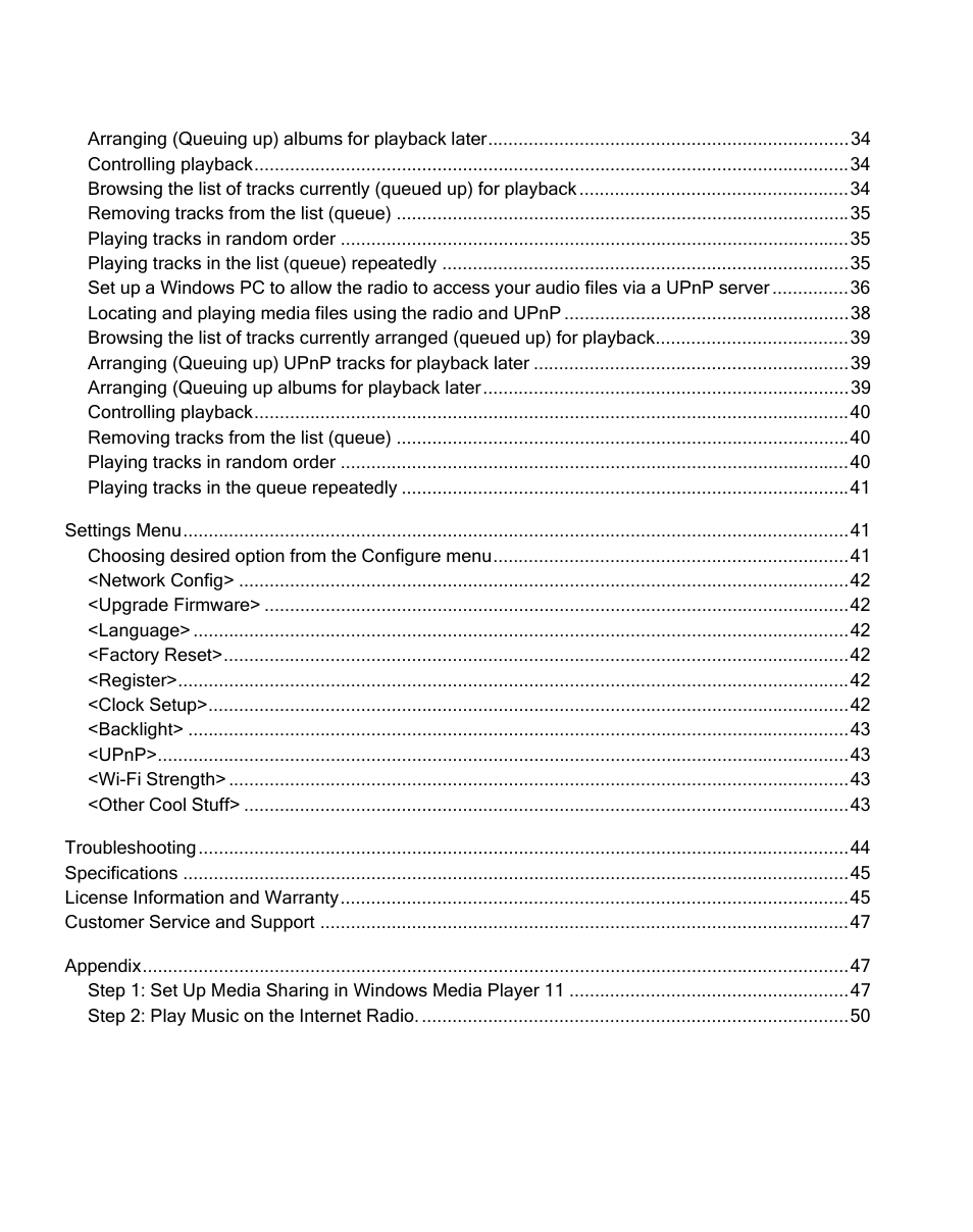 ECOXGEAR IR2550P: Pandora Radio User Manual | Page 6 / 51