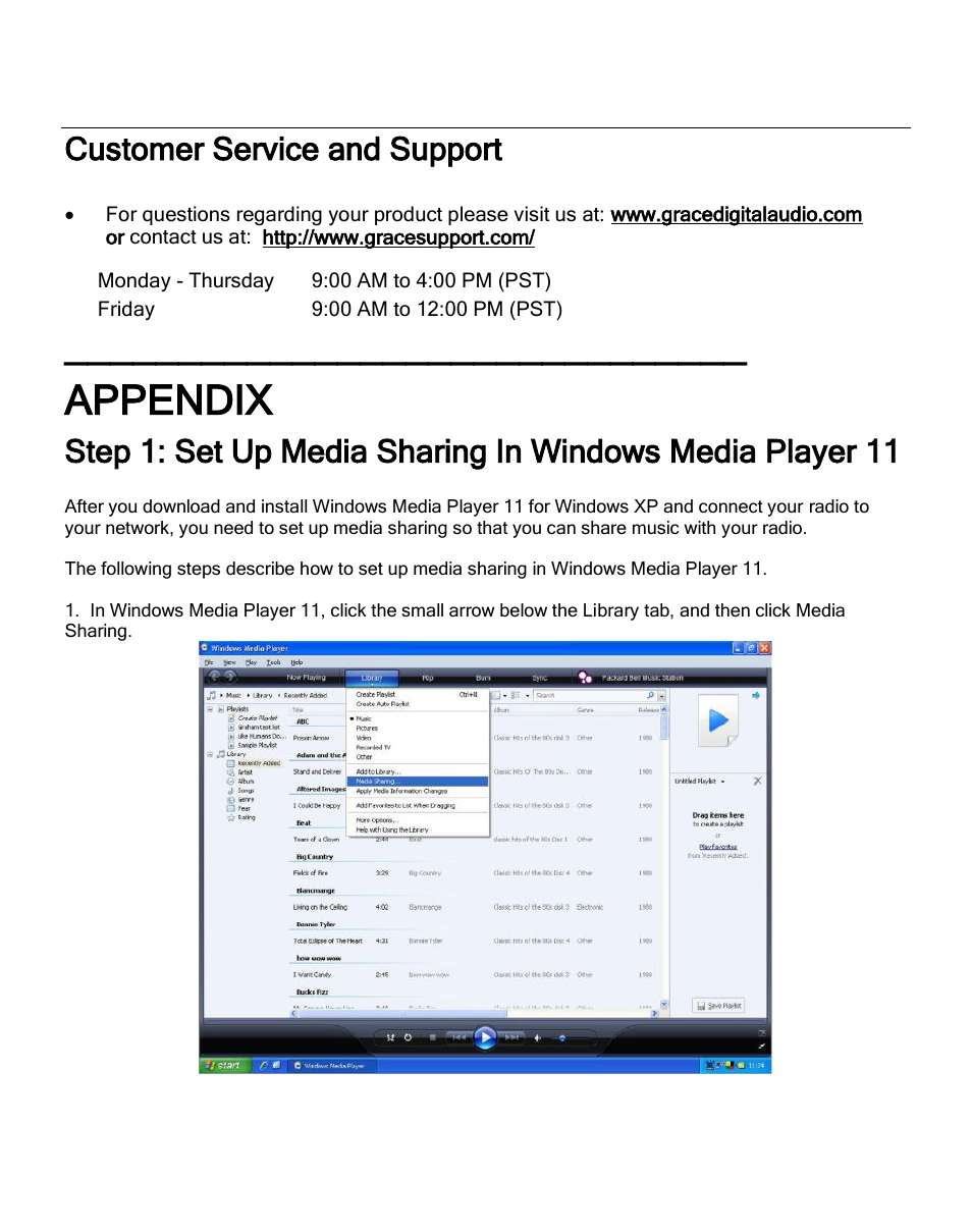 Appendix, Customer service and support | ECOXGEAR IR2600: Innovator X User Manual | Page 48 / 52