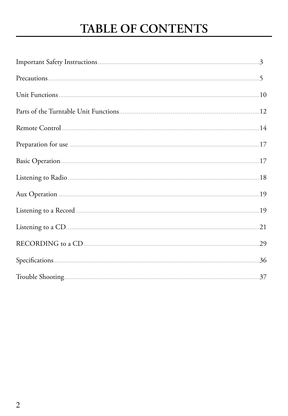 ECOXGEAR TWCCDRW: Tunewriter II User Manual | Page 2 / 38