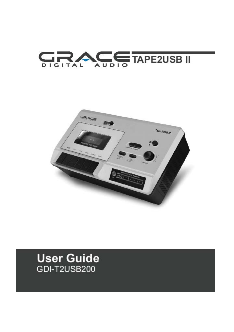 ECOXGEAR T2USB200: Tape 2 USB User Manual | 44 pages