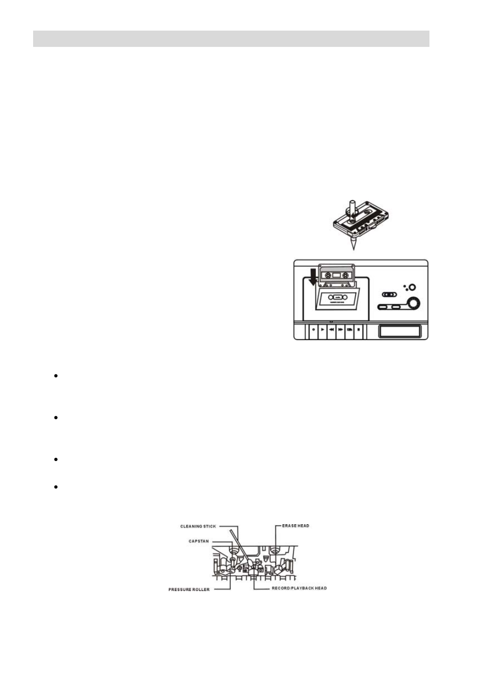 Cassette tape use | ECOXGEAR T2USB200: Tape 2 USB User Manual | Page 5 / 44