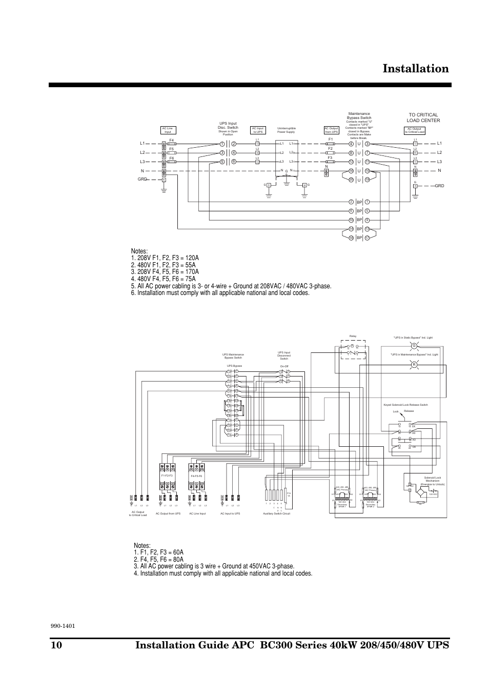 Installation | APC BC300 Series User Manual | Page 10 / 38