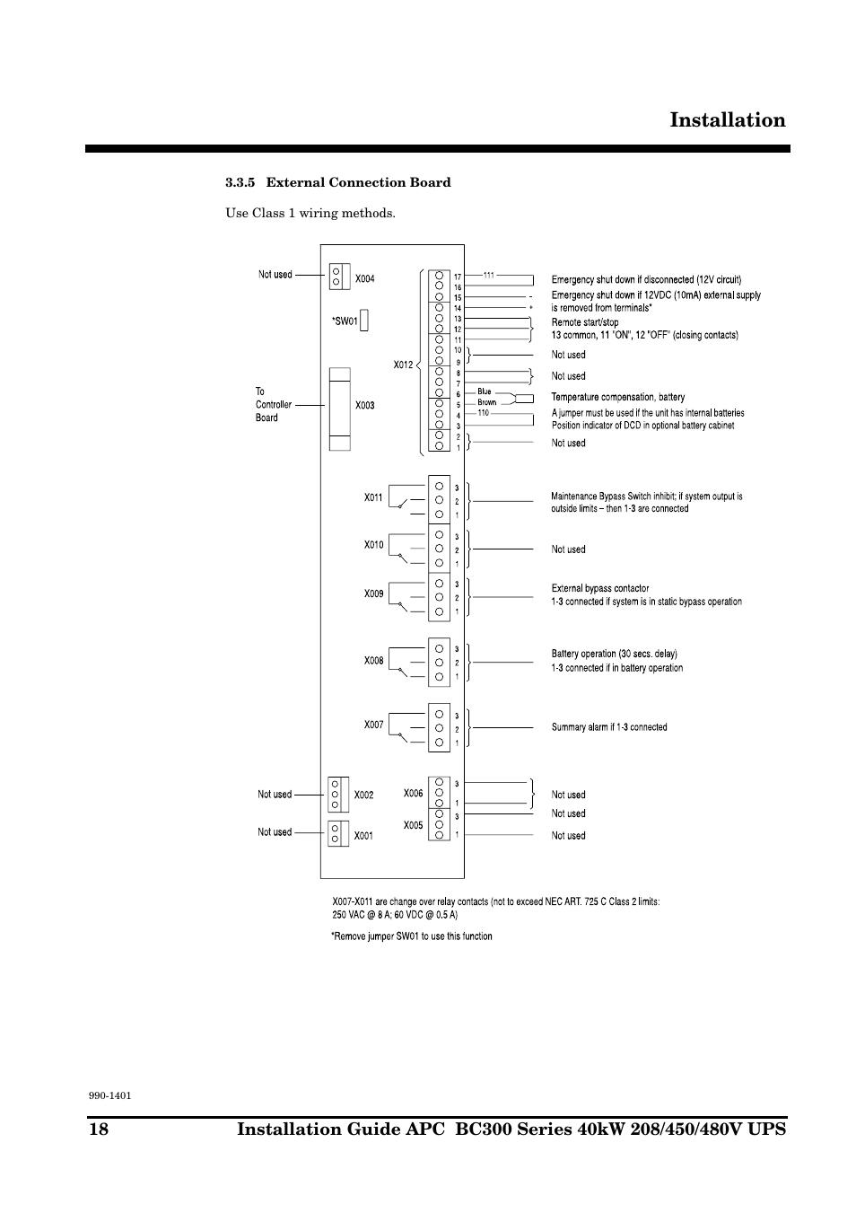 Installation | APC BC300 Series User Manual | Page 18 / 38