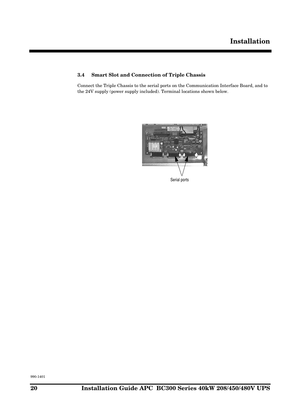 Installation | APC BC300 Series User Manual | Page 20 / 38