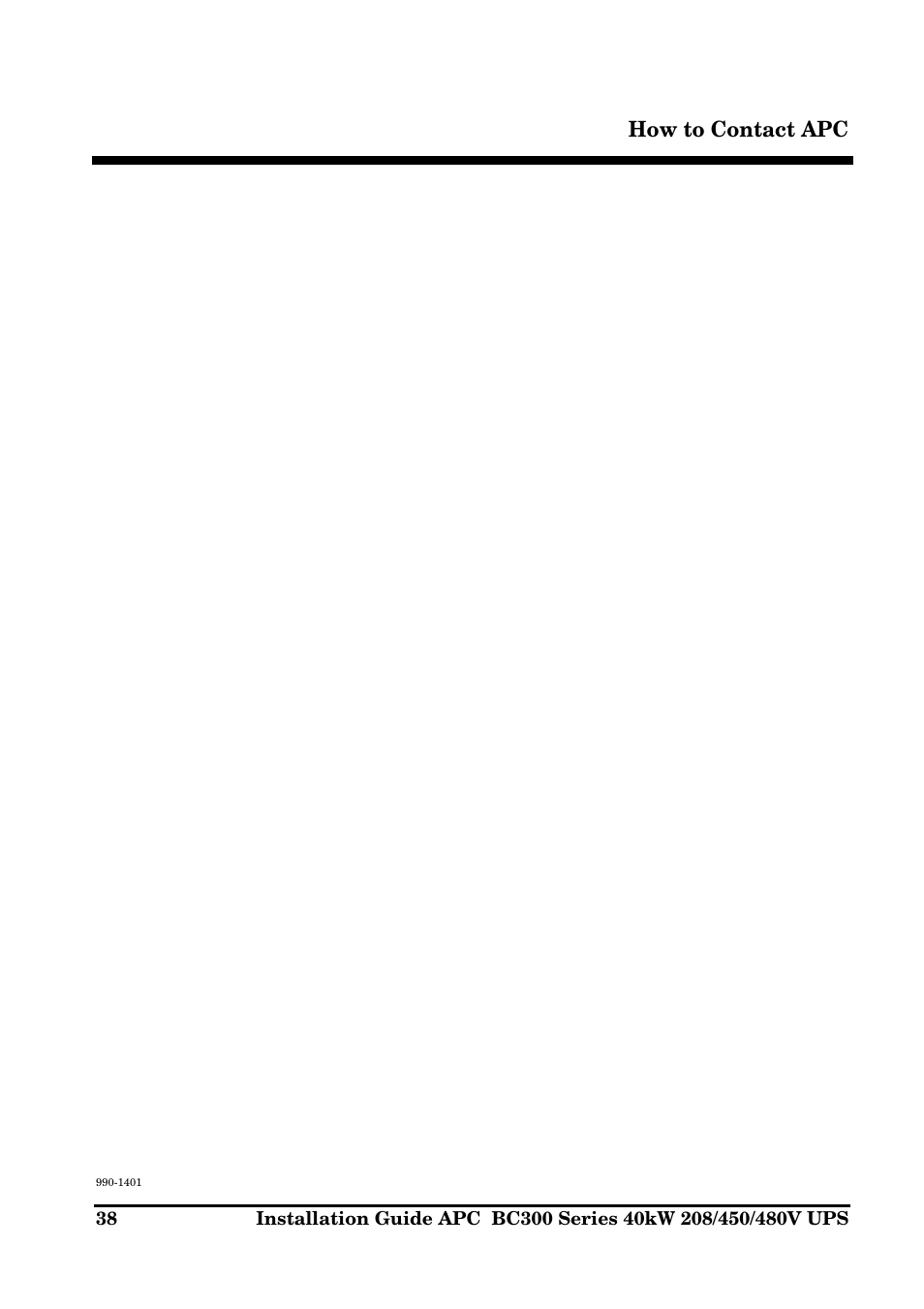 How to contact apc | APC BC300 Series User Manual | Page 38 / 38