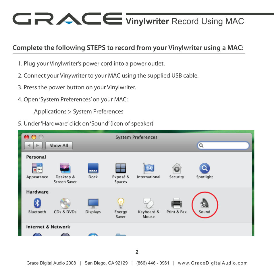 Vinylwriter record using mac | ECOXGEAR AVUSPB01: Vinylwriter Record Using Mac User Manual | Page 2 / 6