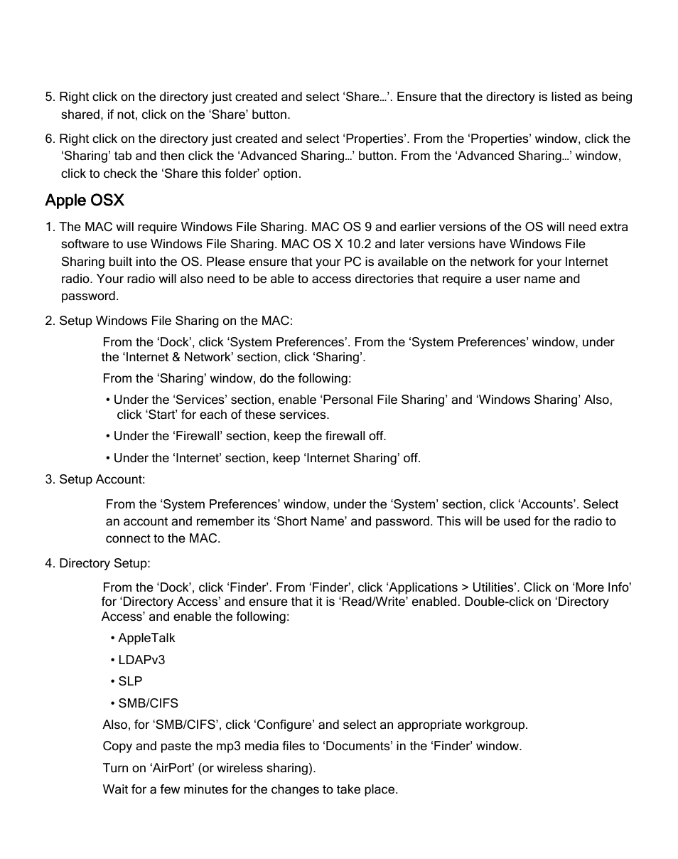 Apple osx | ECOXGEAR IRD4000: Allegro User Manual | Page 27 / 48