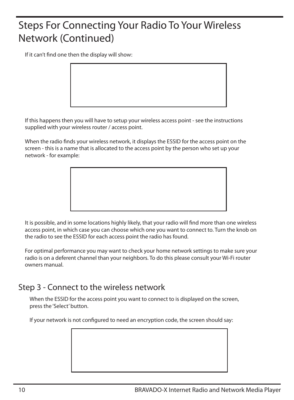 No networks found, My home network | ECOXGEAR IRD4500M: Bravado X User Manual | Page 10 / 46