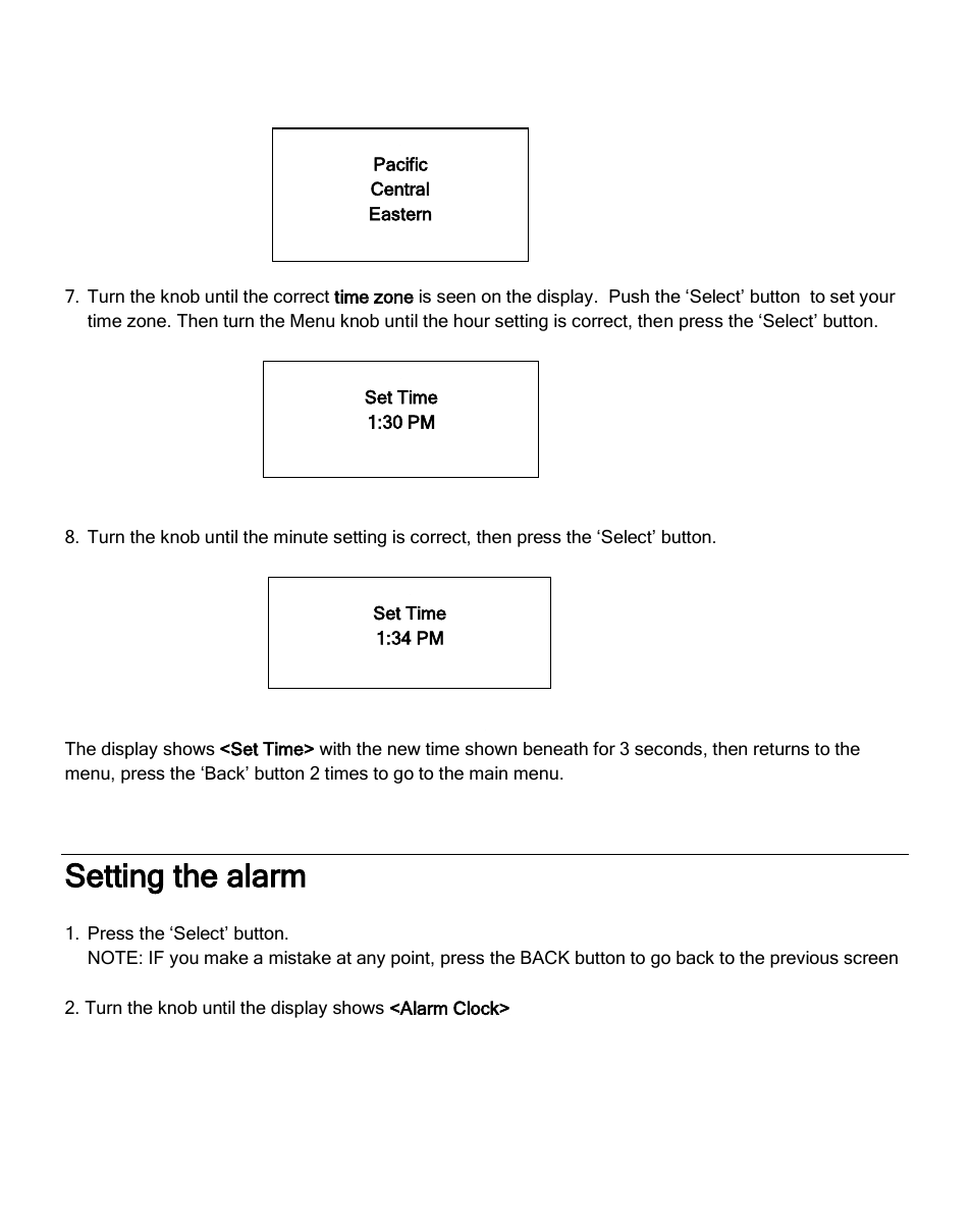 Setting the alarm | ECOXGEAR IRMS300: MicroSystem User Manual | Page 21 / 35
