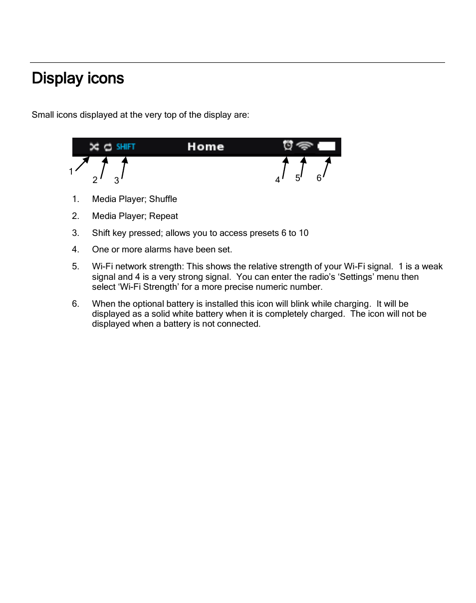 Display icons | ECOXGEAR IRC6000: Mondo User Manual | Page 15 / 52