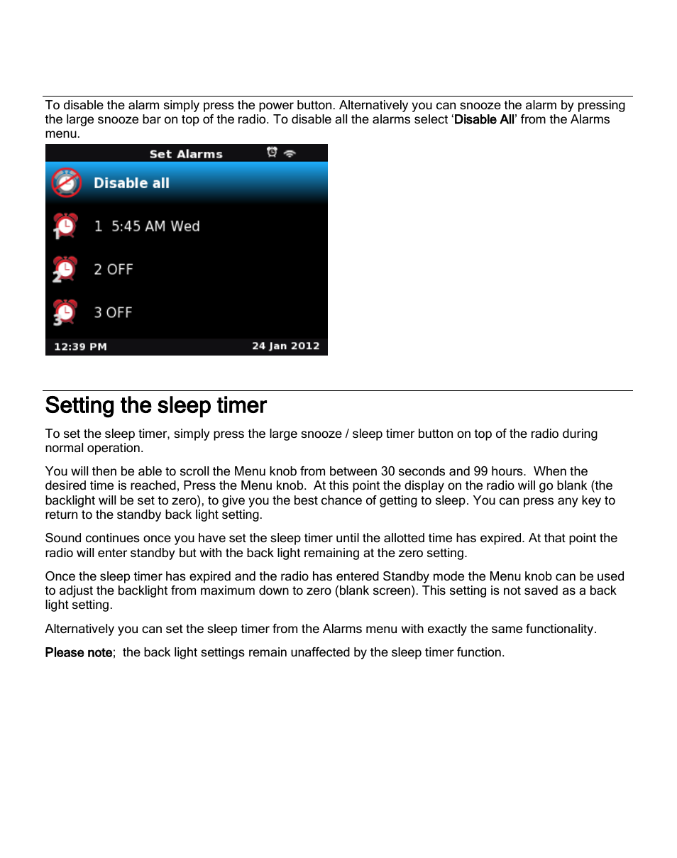 Setting the sleep timer | ECOXGEAR IRC6000: Mondo User Manual | Page 32 / 52