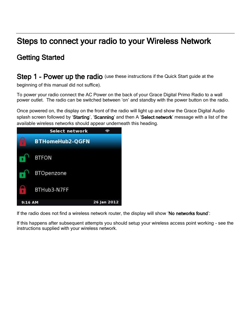 Getting started step 1 - power up the radio | ECOXGEAR IRCA700: Primo User Manual | Page 16 / 51