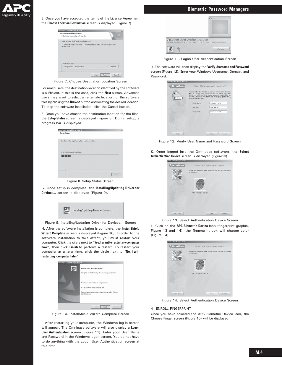 M.4 biometric password managers | APC BIOM34-EC User Manual | Page 2 / 18