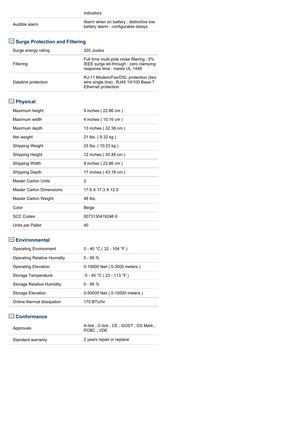 APC BR800I User Manual | Page 2 / 2