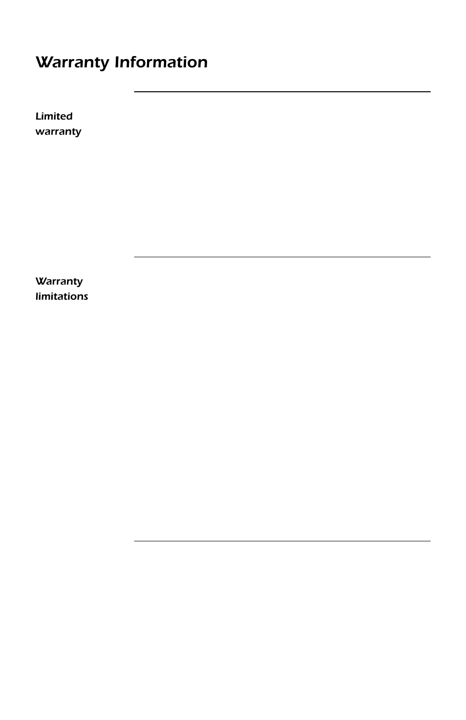 Warranty information, Limited warranty, Warranty limitations | Limited warranty 24, Warranty limitations 24 | APC SMARTSLOT DP300E User Manual | Page 30 / 40