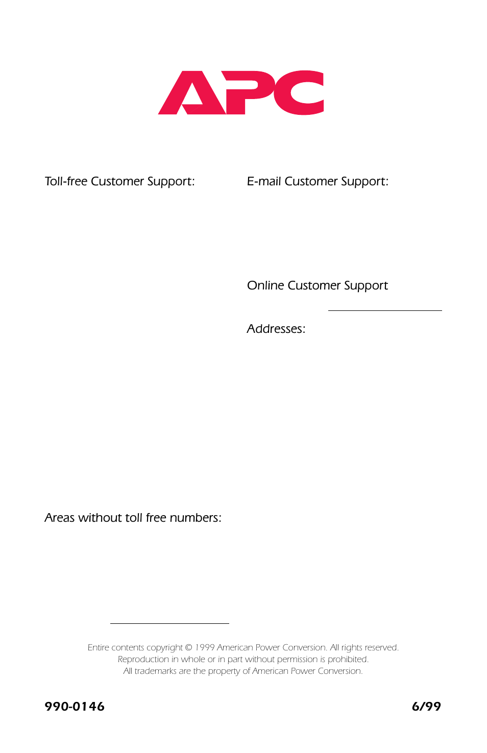 APC SMARTSLOT DP300E User Manual | Page 40 / 40