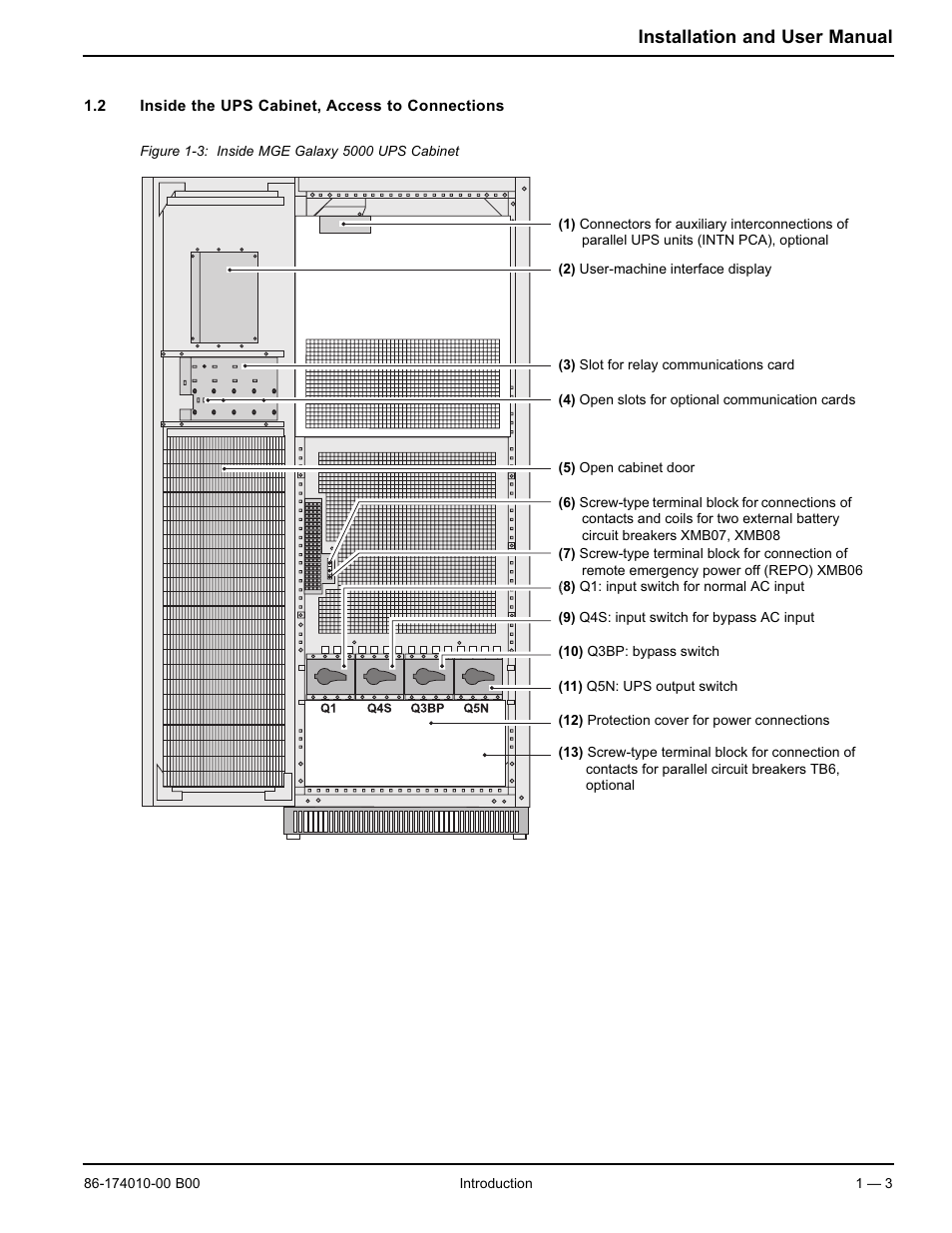 Installation and user manual | APC MGE GALAXY 5000 40 130KVA User Manual | Page 17 / 76