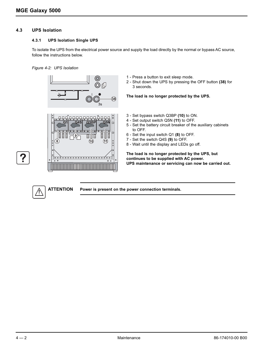 Mge galaxy 5000 | APC MGE GALAXY 5000 40 130KVA User Manual | Page 48 / 76