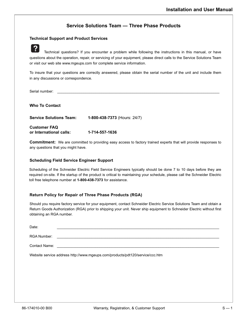 APC MGE GALAXY 5000 40 130KVA User Manual | Page 67 / 76