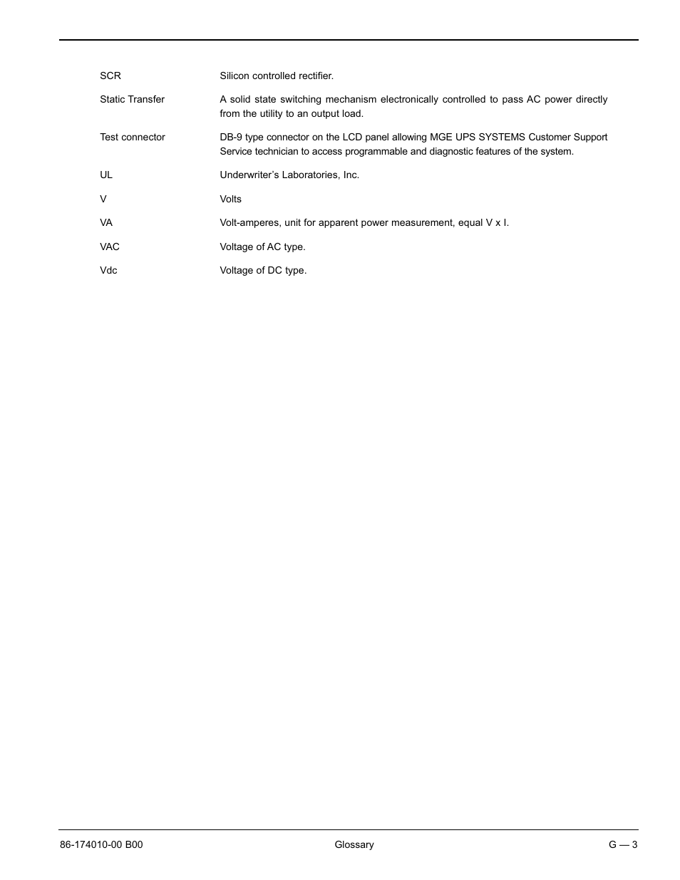 APC MGE GALAXY 5000 40 130KVA User Manual | Page 71 / 76