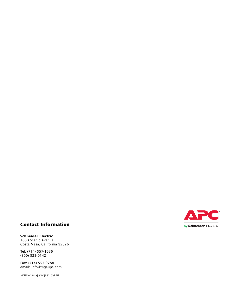 APC MGE GALAXY 5000 40 130KVA User Manual | Page 76 / 76