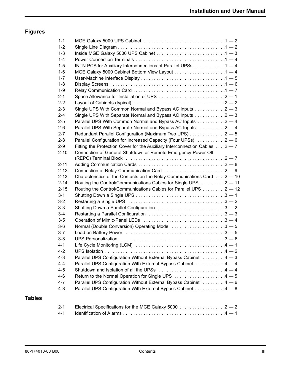 APC MGE GALAXY 5000 40 130KVA User Manual | Page 9 / 76