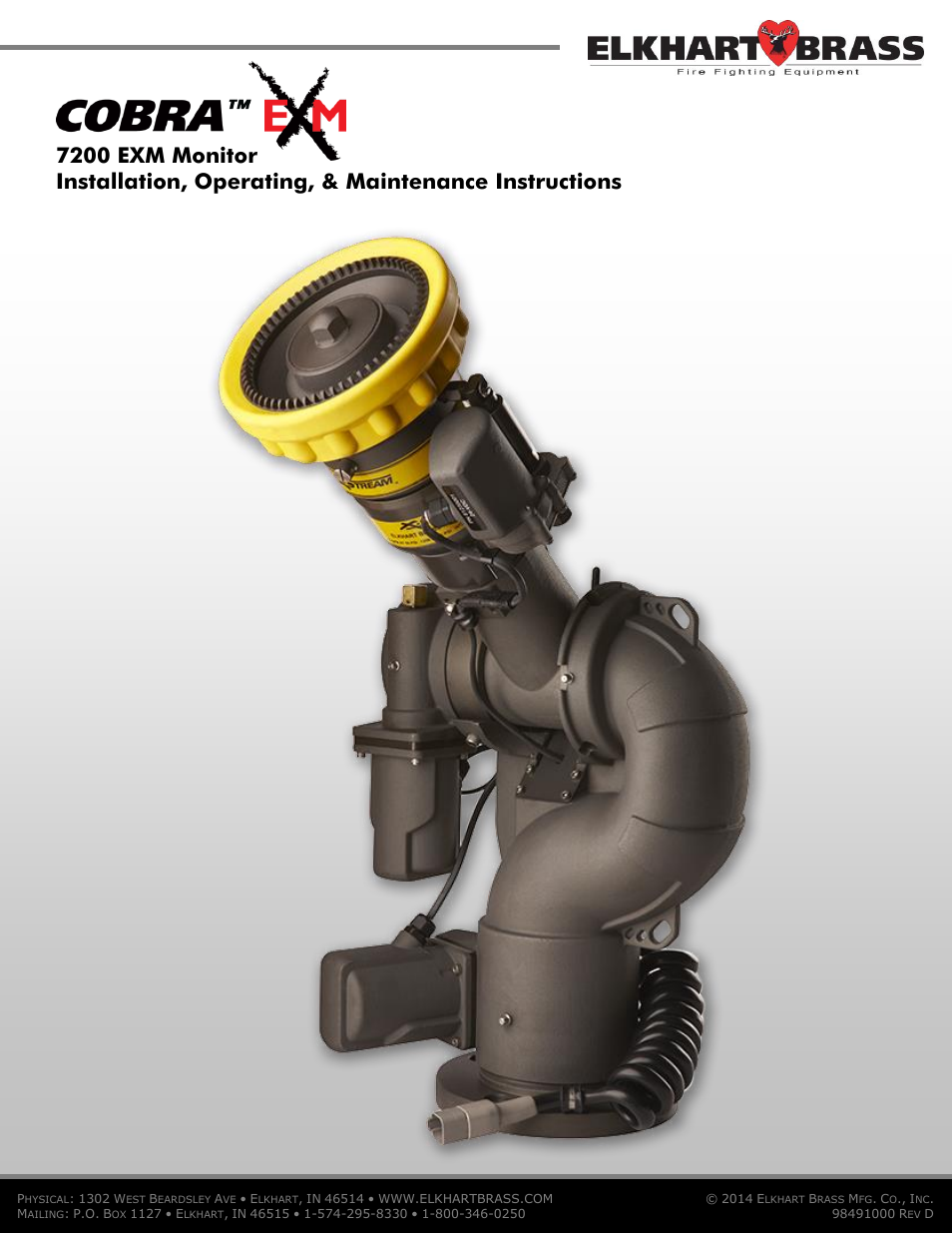 Elkhart Brass Cobra 7200 EXM Monitor User Manual | 42 pages