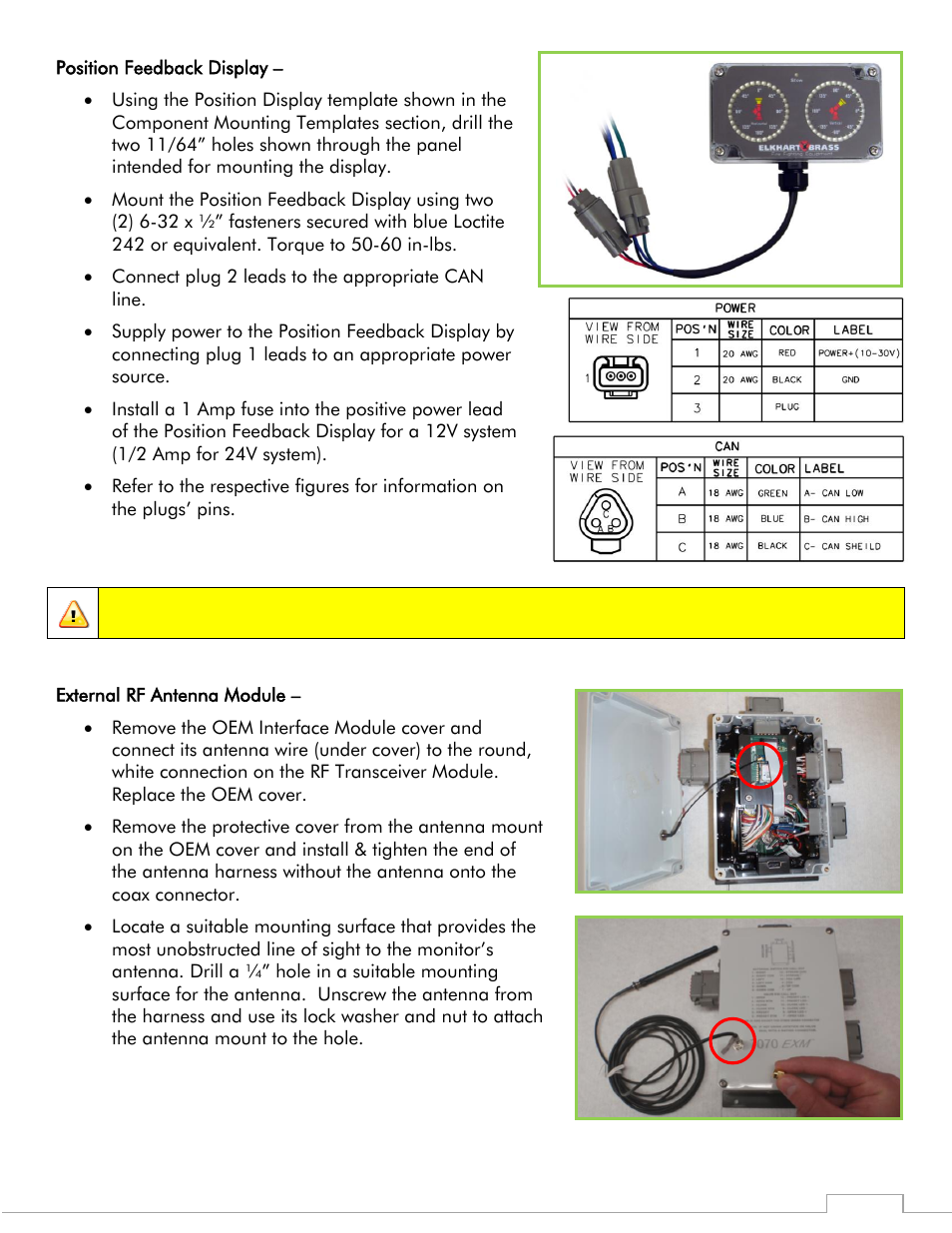 Important | Elkhart Brass Cobra 7200 EXM Monitor User Manual | Page 15 / 42