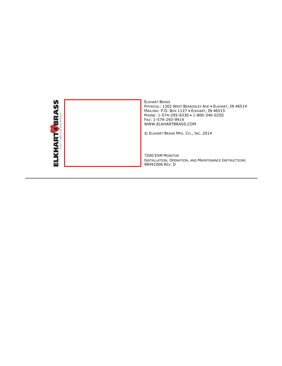 Elkhart Brass Cobra 7200 EXM Monitor User Manual | Page 42 / 42