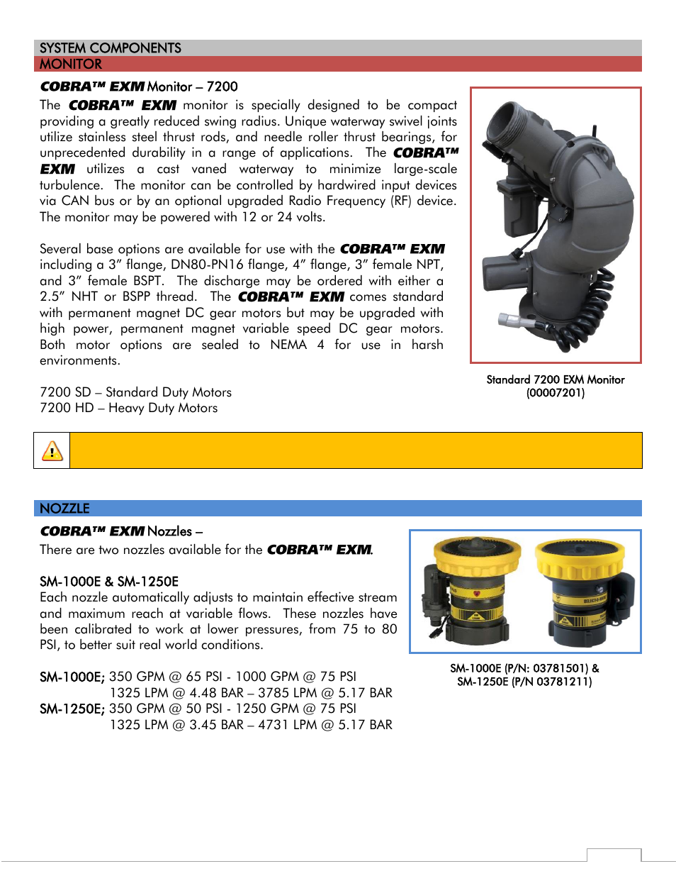 Caution | Elkhart Brass Cobra 7200 EXM Monitor User Manual | Page 5 / 42