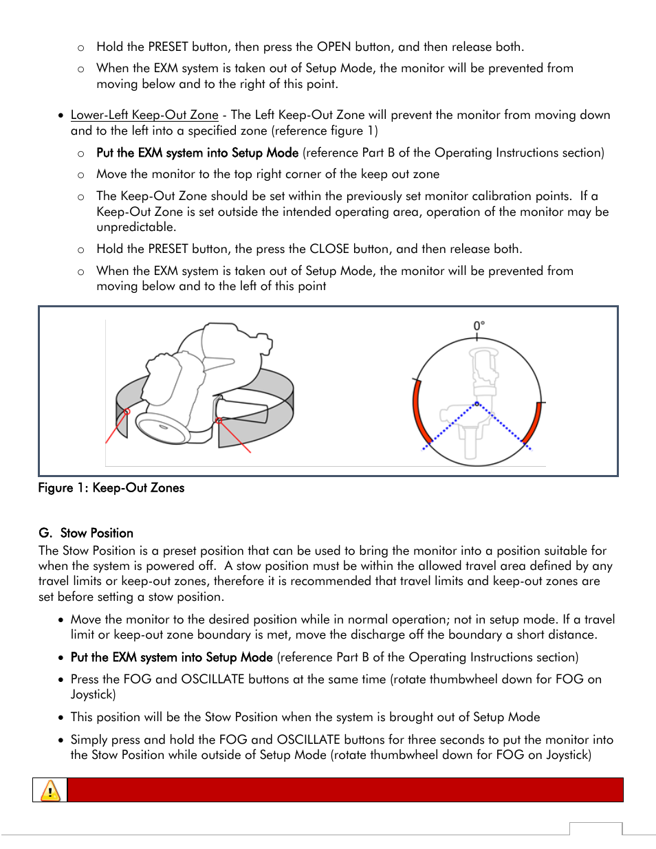 Warning | Elkhart Brass Cobra 7250 EXM Monitor User Manual | Page 25 / 42