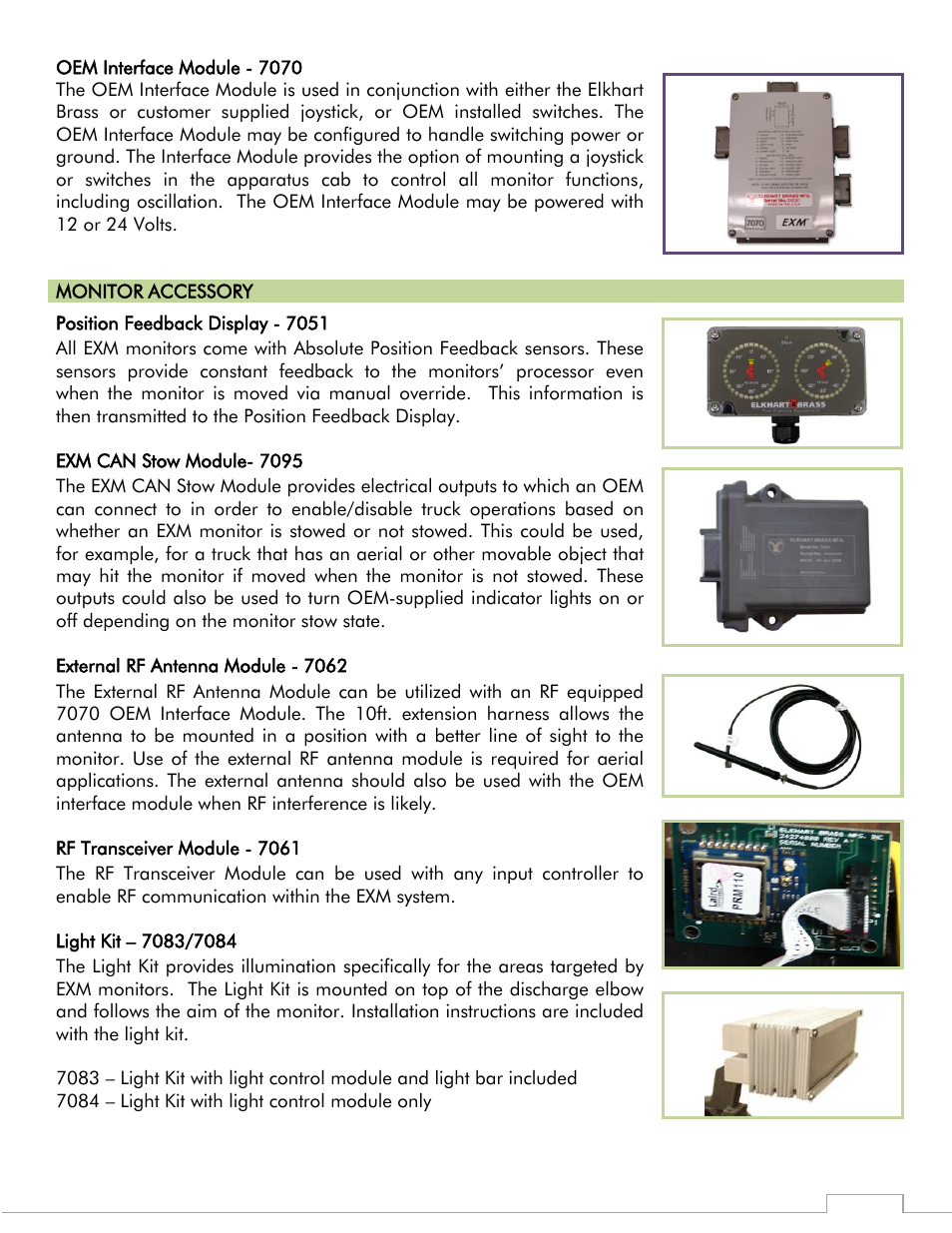 Elkhart Brass Cobra 7250 EXM Monitor User Manual | Page 7 / 42