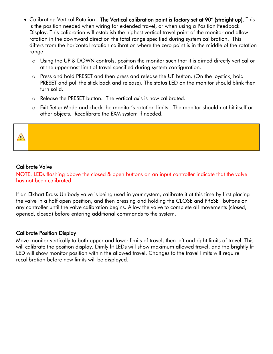 Caution | Elkhart Brass Scorpion 7400 EXM Monitor User Manual | Page 19 / 40