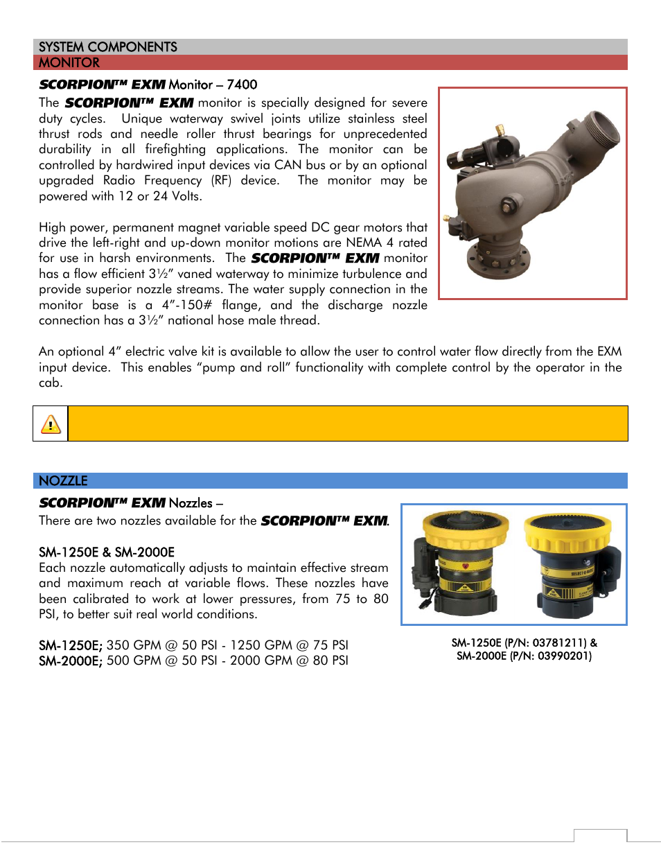 Caution | Elkhart Brass Scorpion 7400 EXM Monitor User Manual | Page 5 / 40