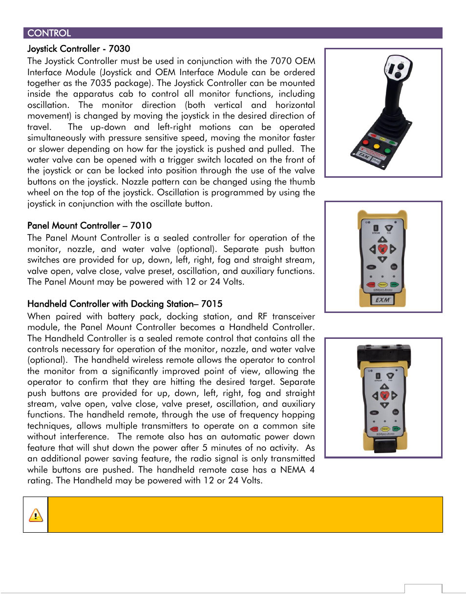 Caution | Elkhart Brass Scorpion 7400 EXM Monitor User Manual | Page 6 / 40