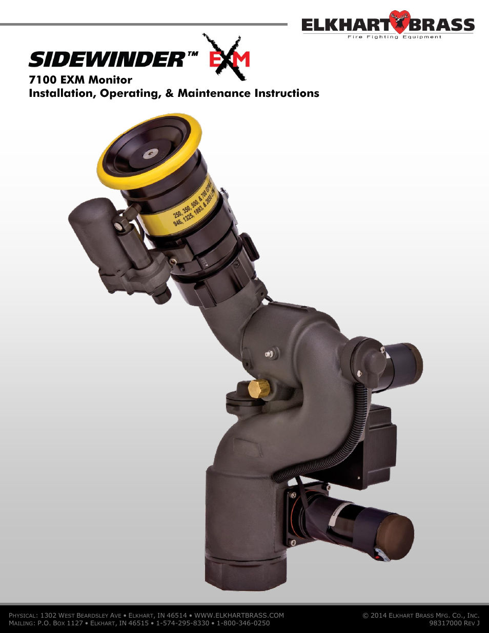 Elkhart Brass Sidewinder 7100 EXM Monitor User Manual | 42 pages