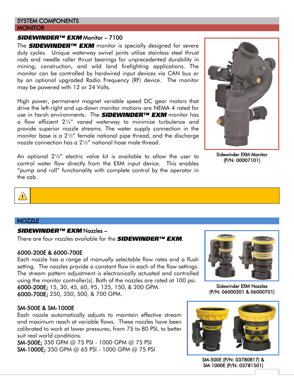 Caution | Elkhart Brass Sidewinder 7100 EXM Monitor User Manual | Page 5 / 42