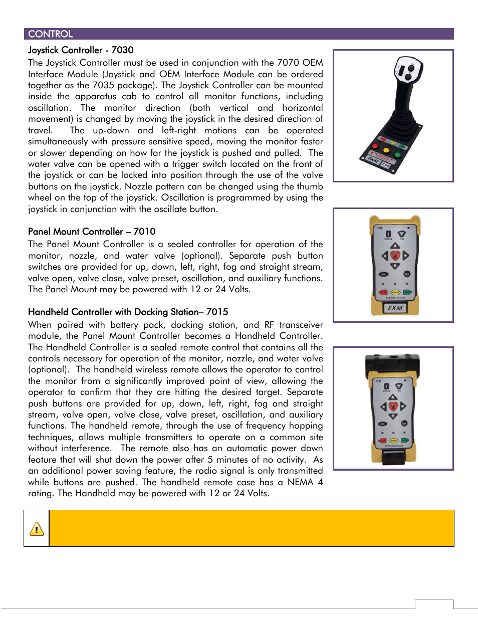 Caution | Elkhart Brass Sidewinder 7100 EXM Monitor User Manual | Page 6 / 42