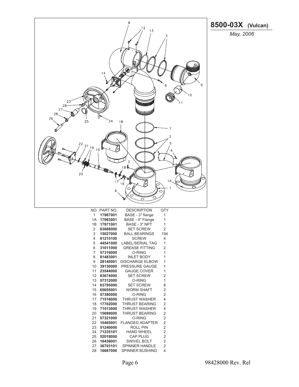Vulcan) may, 2006 | Elkhart Brass Vulcan 8593-xx User Manual | Page 10 / 16