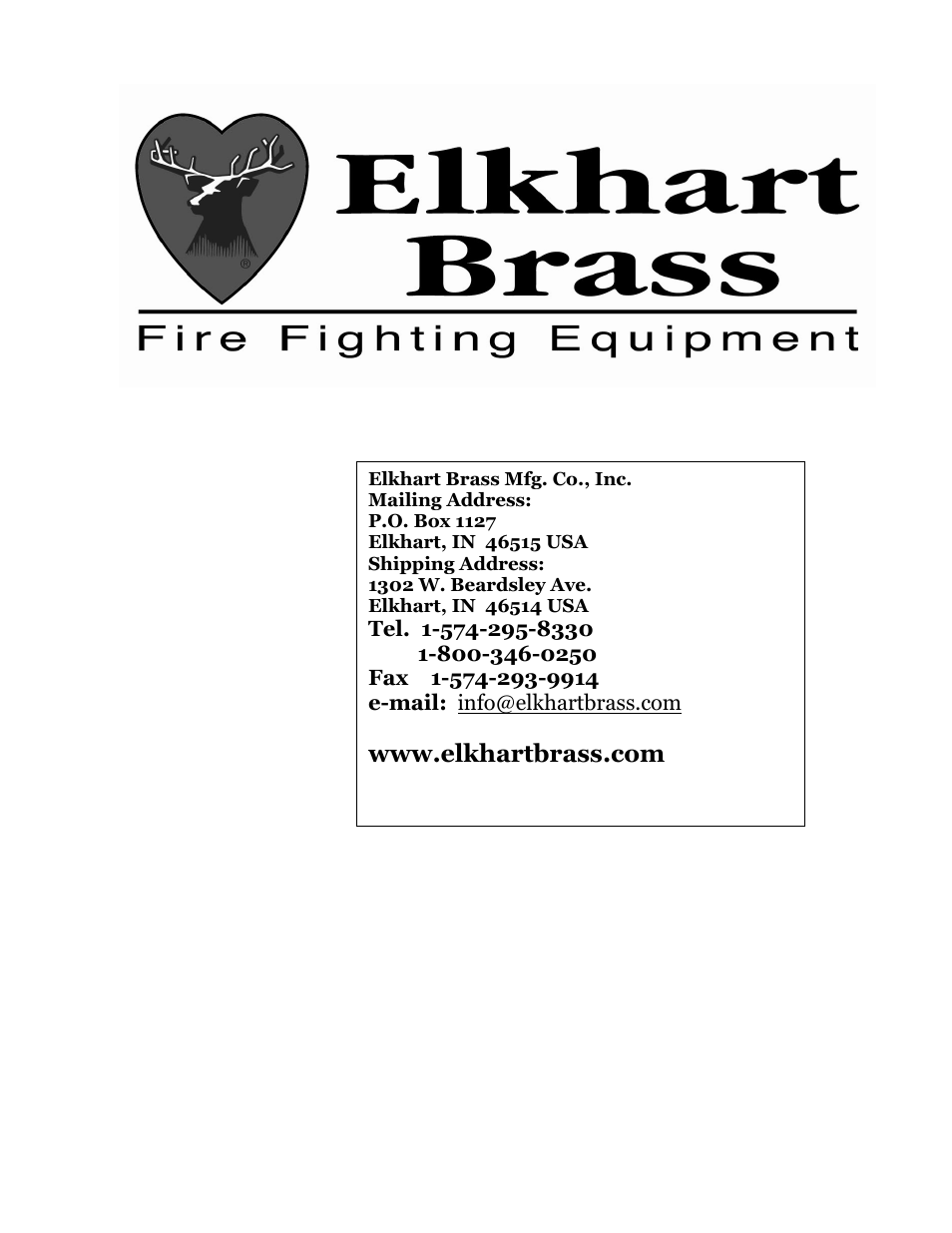Elkhart Brass Vulcan 8593-xx User Manual | Page 16 / 16
