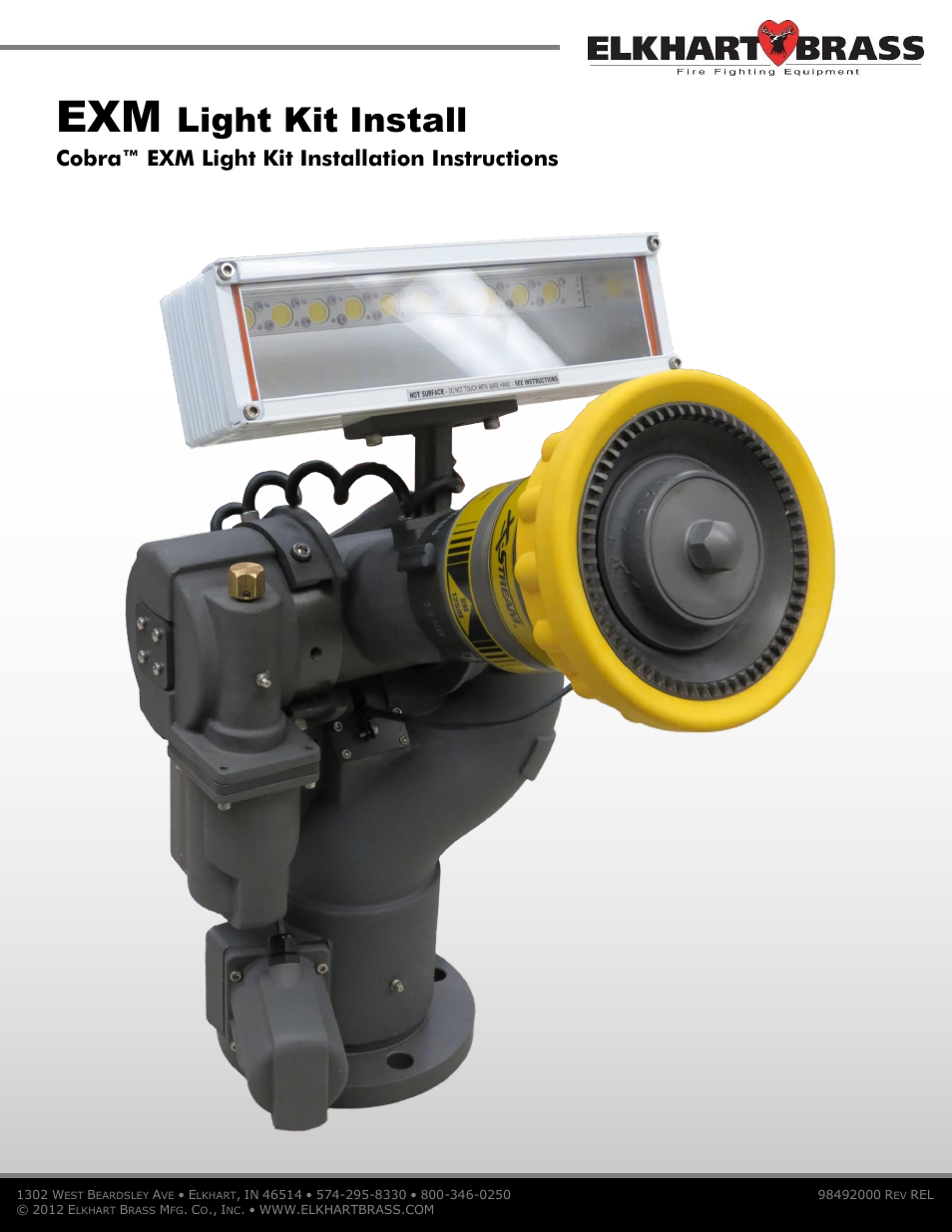 Elkhart Brass Cobra EXM Light Kit User Manual | 8 pages