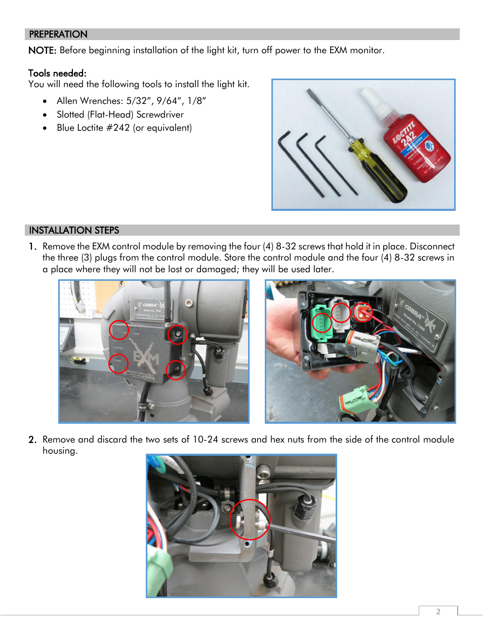 Elkhart Brass Cobra EXM Light Kit User Manual | Page 2 / 8